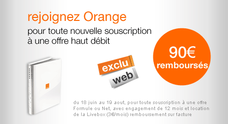 rejoignez Orange 90&euro; rembours&eacute;s