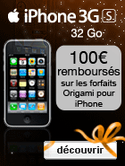 iPhone 3GS - 100&euro; rembours&eacute;s sur les forfaits Origami pour iPhone