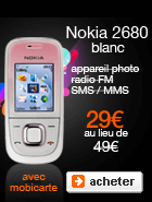 Nokia 2680 blanc � 29€ au lieu de 49€ avec mobicarte
