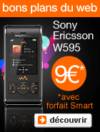 Sony Ericsson W595 � 9€ avec avec les forfaits Smart � partir de 15€/mois